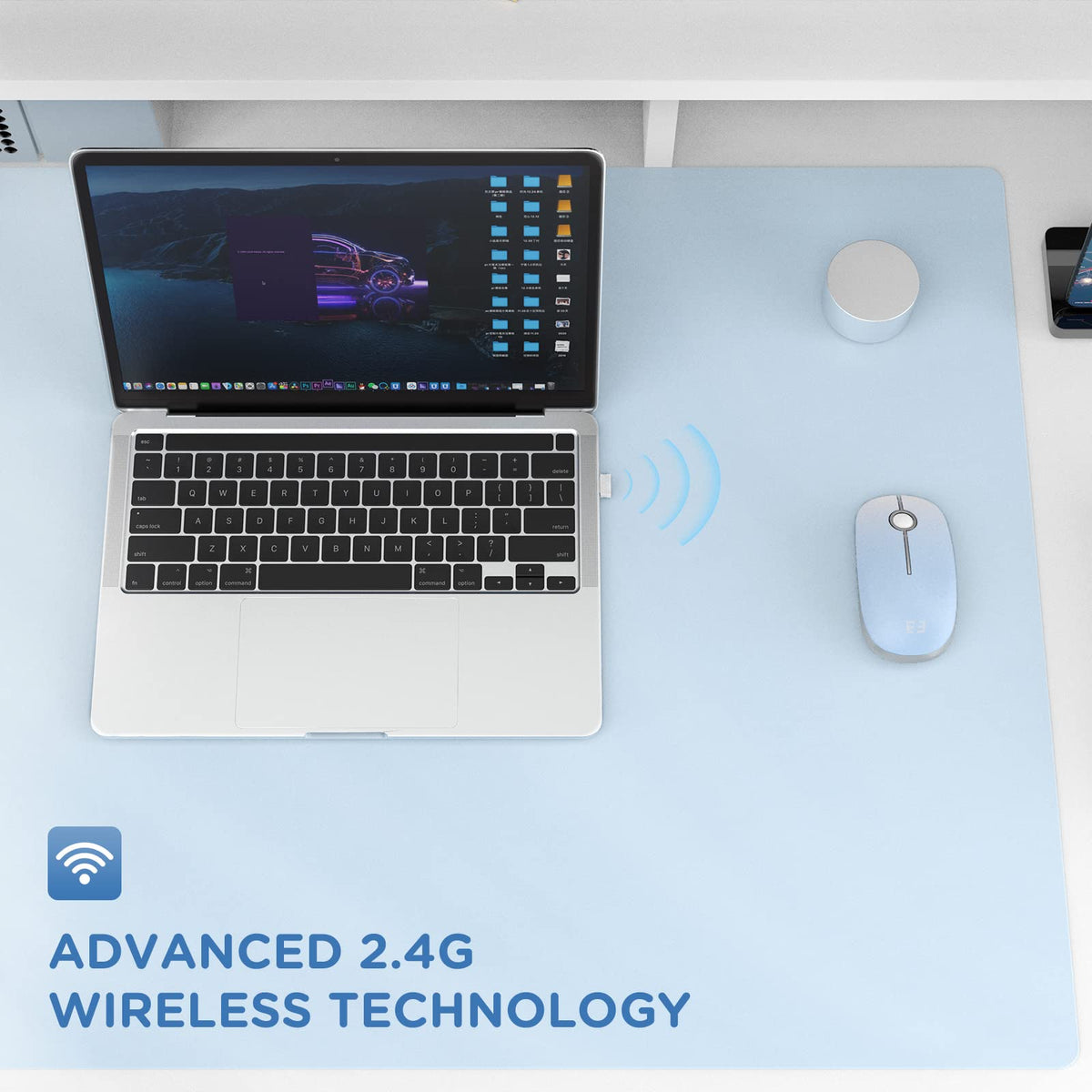 Seenda Wireless Mouse, Silent with 2.4G USB Receiver, Black