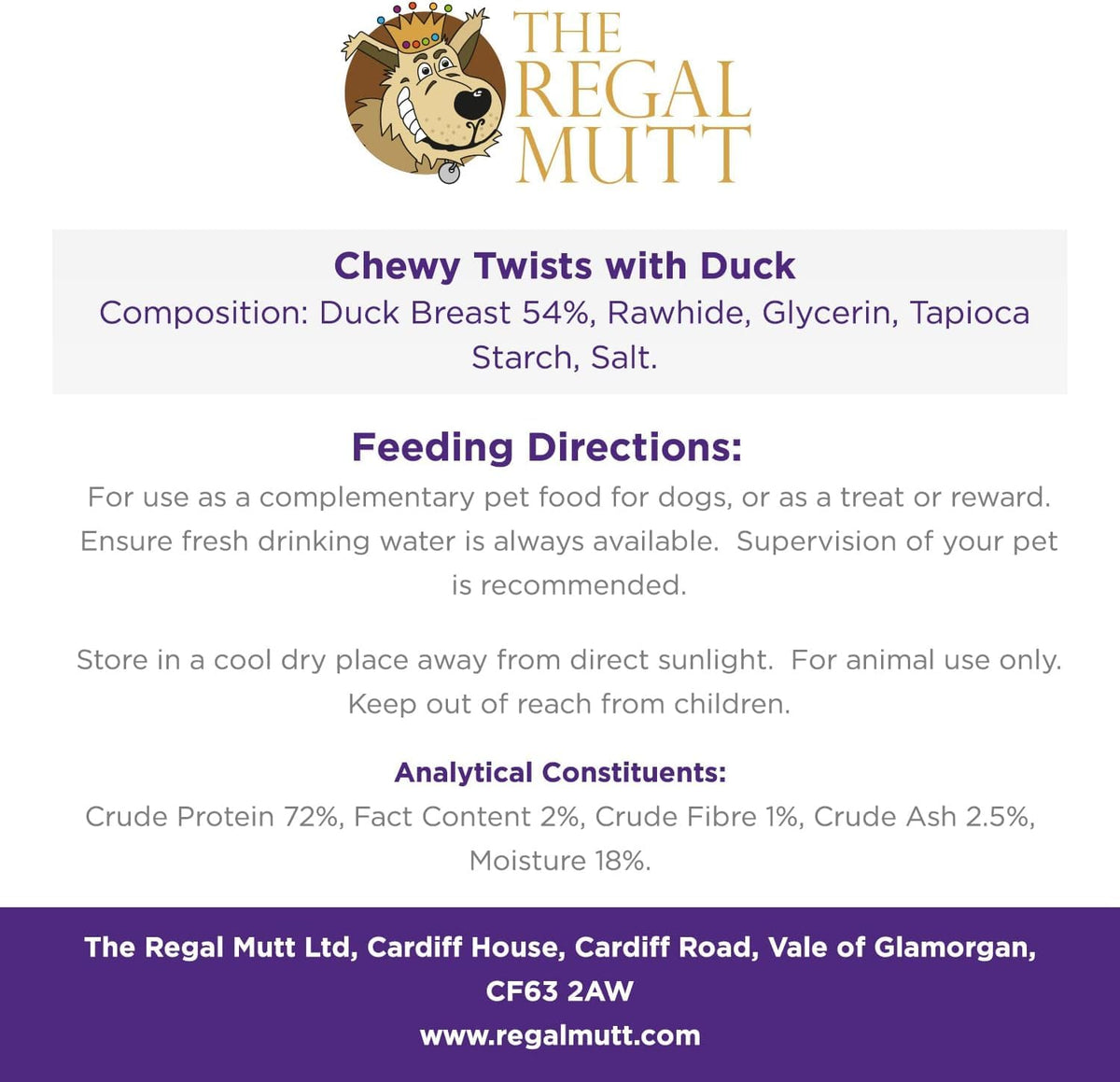 The Regal Mutt - Chewy Twists with Chicken - 1kg Bag