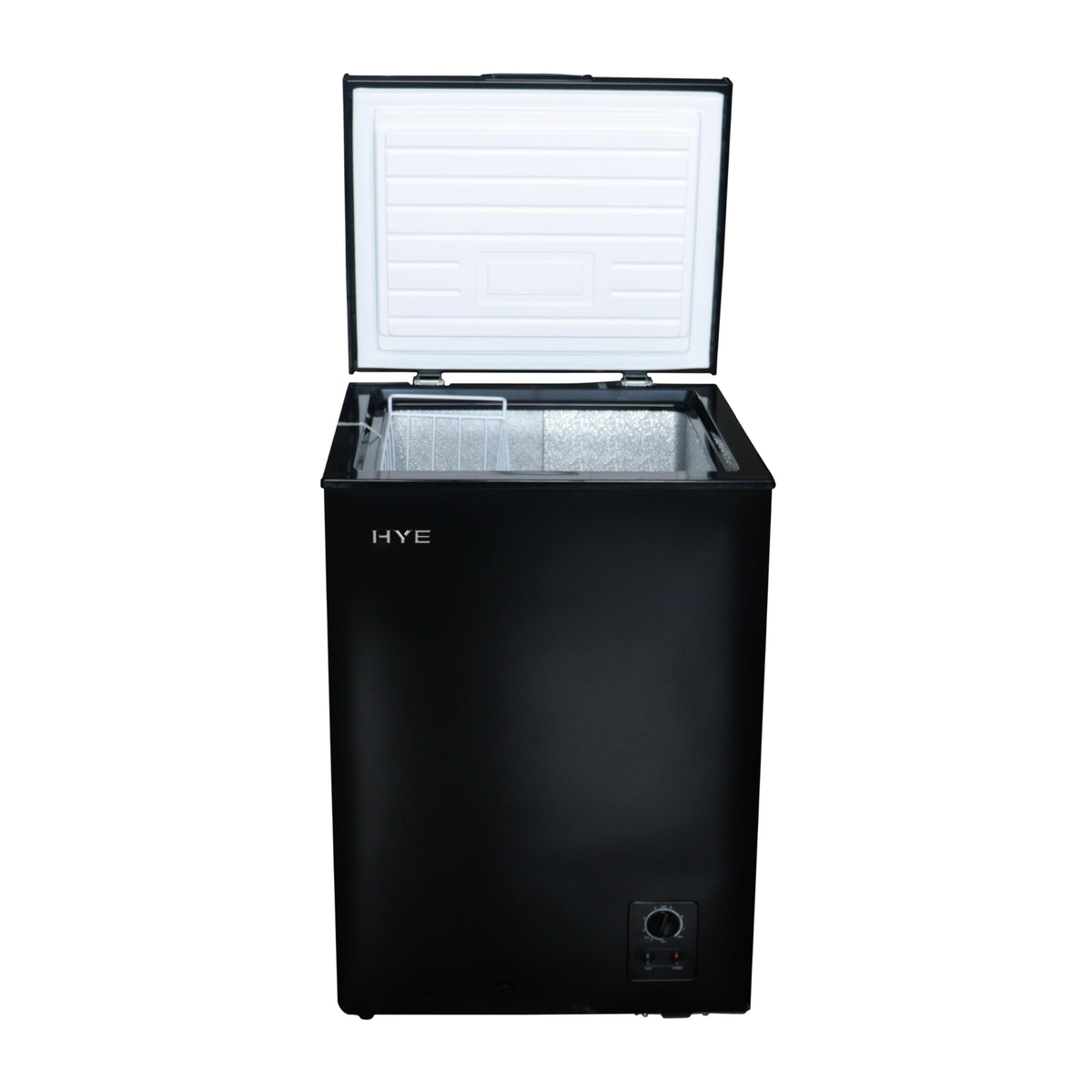 HYE Chest Freezer - 205L Capacity, Freestanding Design, Black