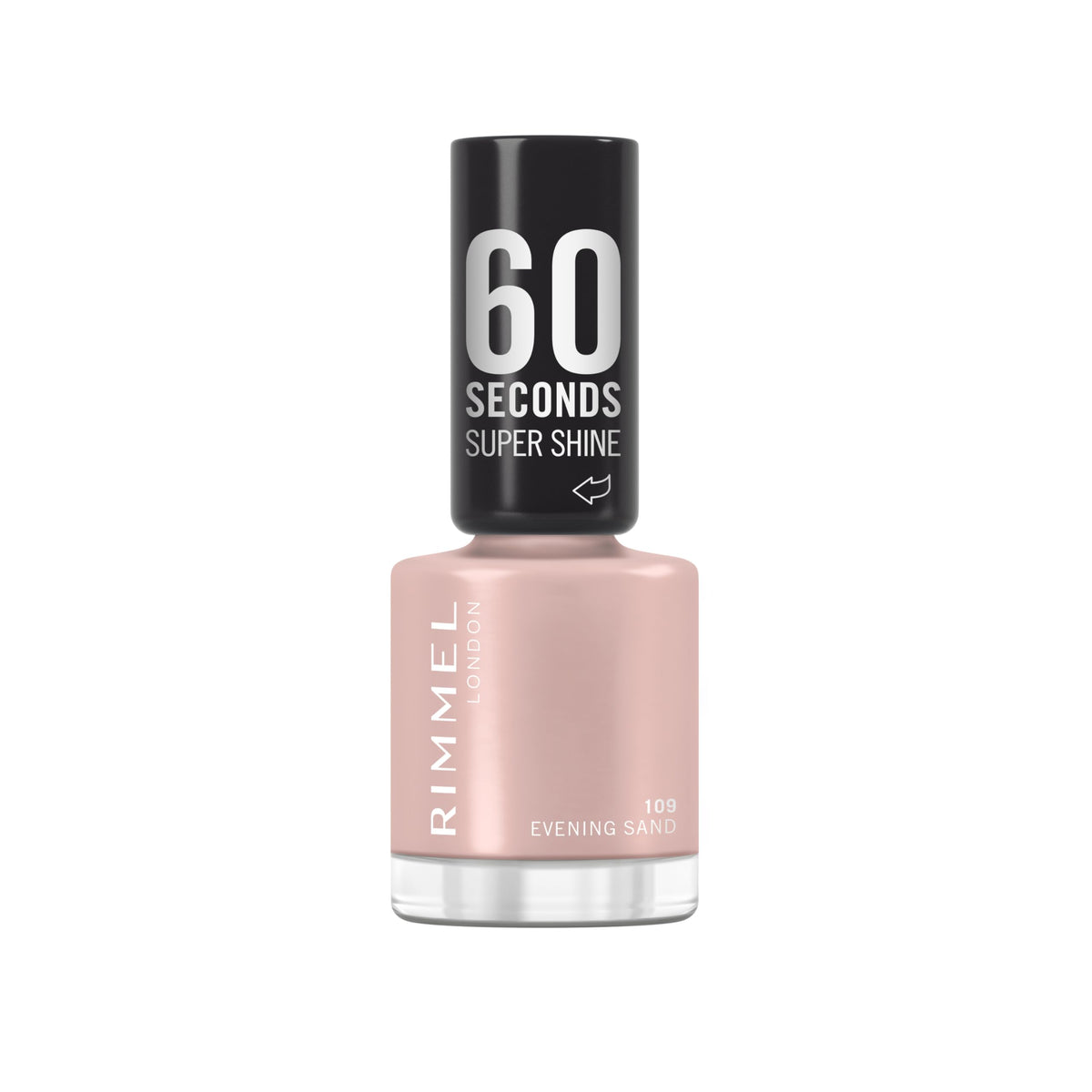 Rimmel 60 Seconds Super Shine Nail Polish, 740 Clear, Quick-Dry Nail Polish, Ultra-Shiny Finish, Easy to Apply, Vibrant Colour, Long-Wearing, Improved Formula, Vegan, 8ml