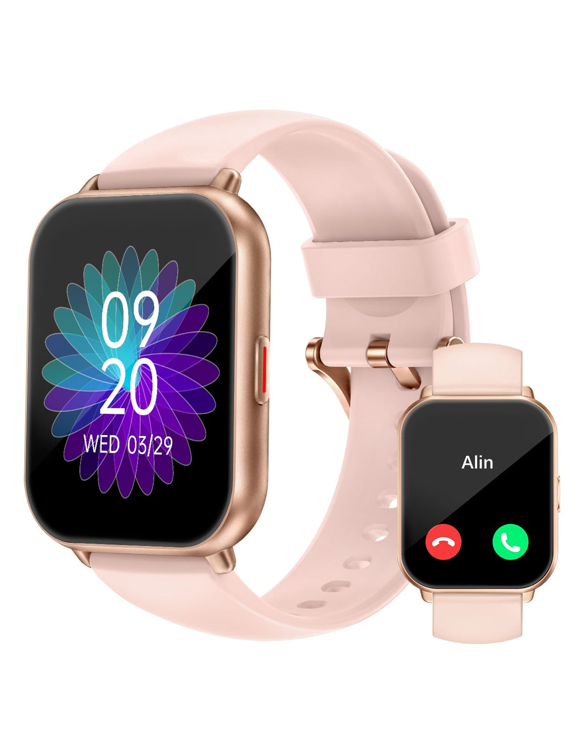 RUIMEN Smart Watch Answer Dial Call,Smart Watches for Women Men 1.85" HD Screen Fitness watch with SpO2 Heart Rate Sleep Monitor Step Counter Waterproof 100+ Sports Mode for Android iOS (2 Bands)