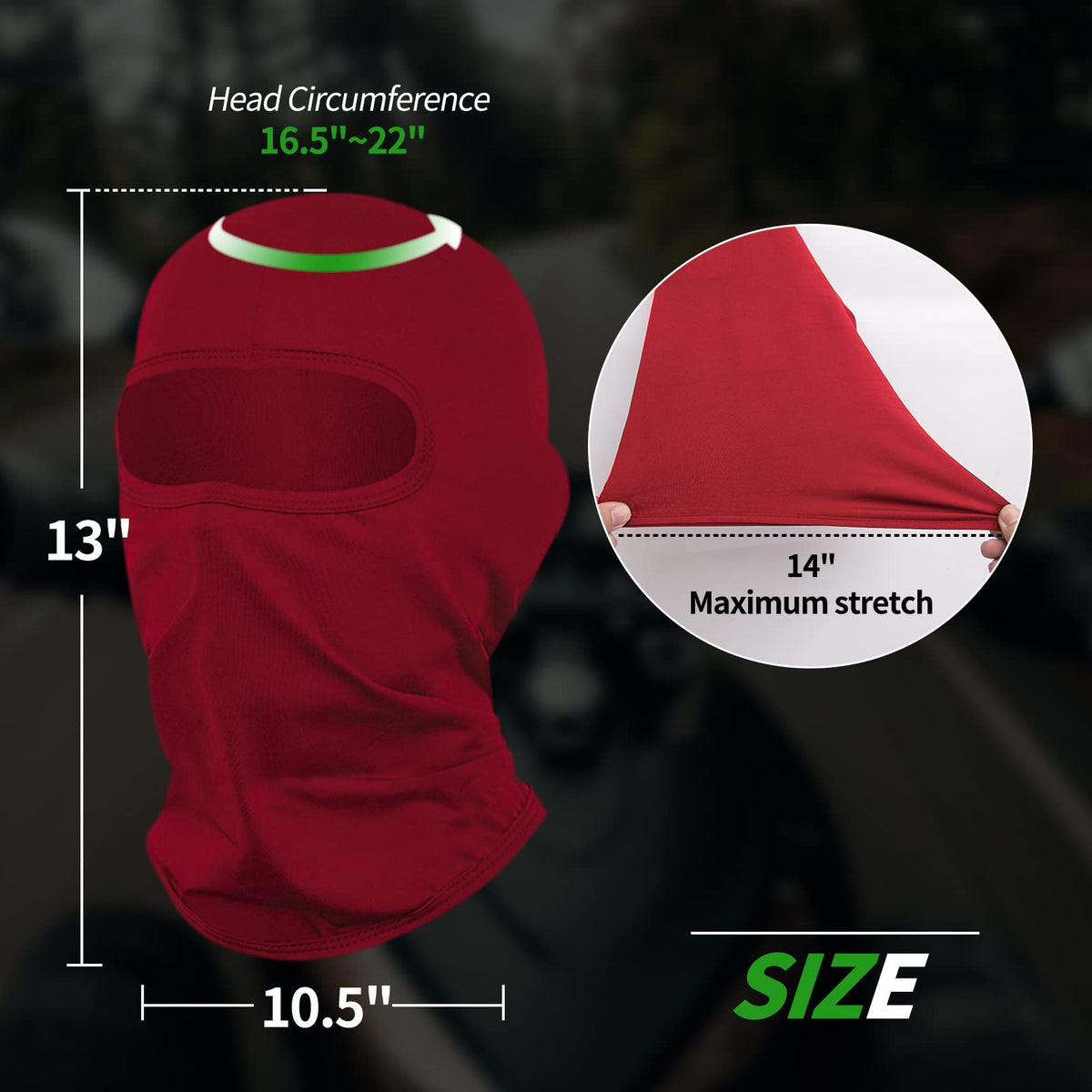 LONGKING Balaclava Ski Face Mask, UV Protector Windproof Lightweight Neck Warmer Motorcycle Cycling, Skiing, Snowboarding for Men/Women