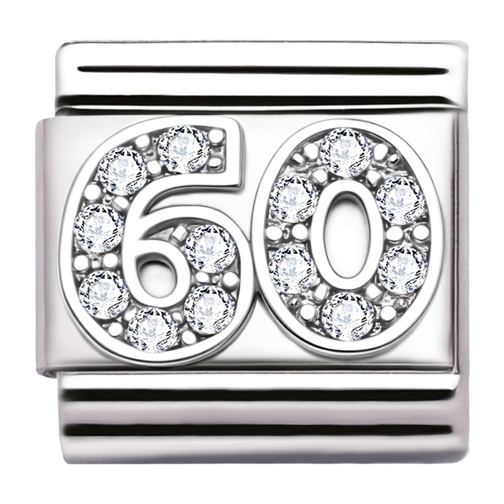Italian Charm Link Number Birthday Milestones fit 9mm bracelet