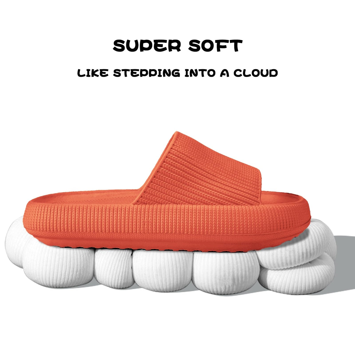 BHFRGAS Sliders Cloud Slippers Women Men，Non-Slip Mens Womens Slippers Cloud Sliders，Soft Flip Flops with Thick Sole for Shower Bathroom Pool Beach