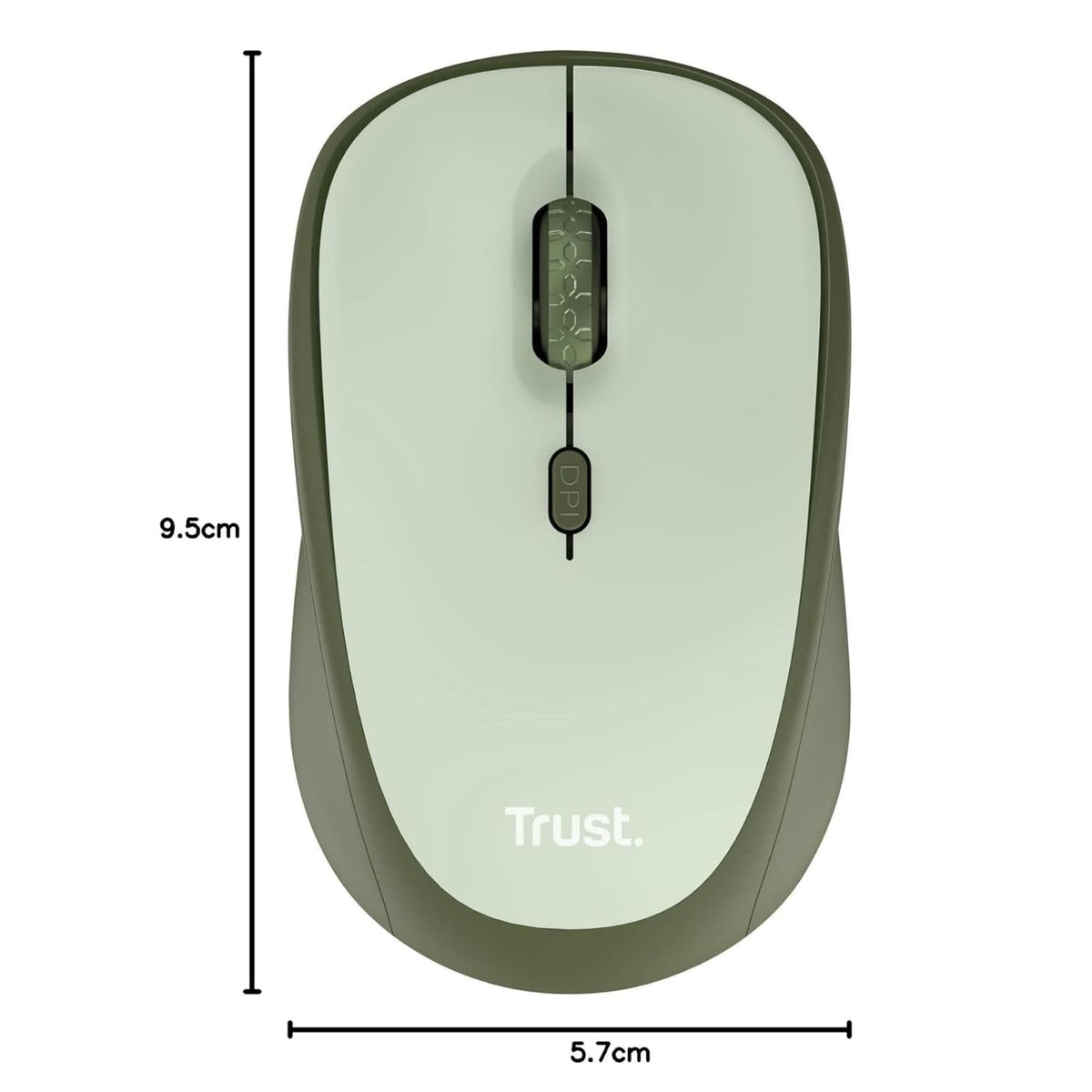 Trust Yvi FX Wireless Mouse with LED Illumination, USB Micro Receiver, RF 2.4 GHz, 800/1600 DPI, Ambidextrous, 8 m Range, Computer Mouse for Laptop, PC and Mac - Pink