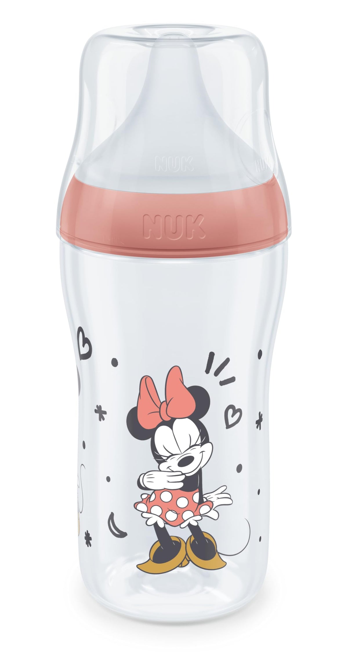 NUK Perfect Match Newborn Baby Bottle Set | 0+ Months | 150ml | Anti Colic Feeding Bottle | PP | Temperature Control Indicator | Rainbow | 4 Count