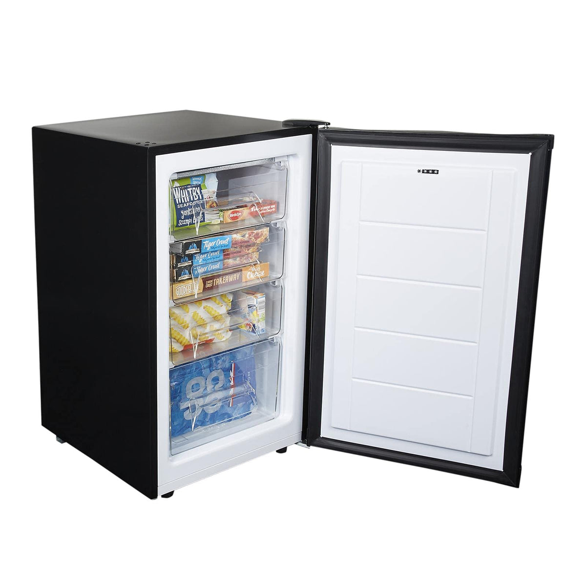 SIA UCF50GR Freestanding Under Counter Freezer, 77L Capacity, 4* Freezer Rating, E Rated, 50cm Wide, Reversible Door, Grey, 2 Years Parts & Labour Guarantee