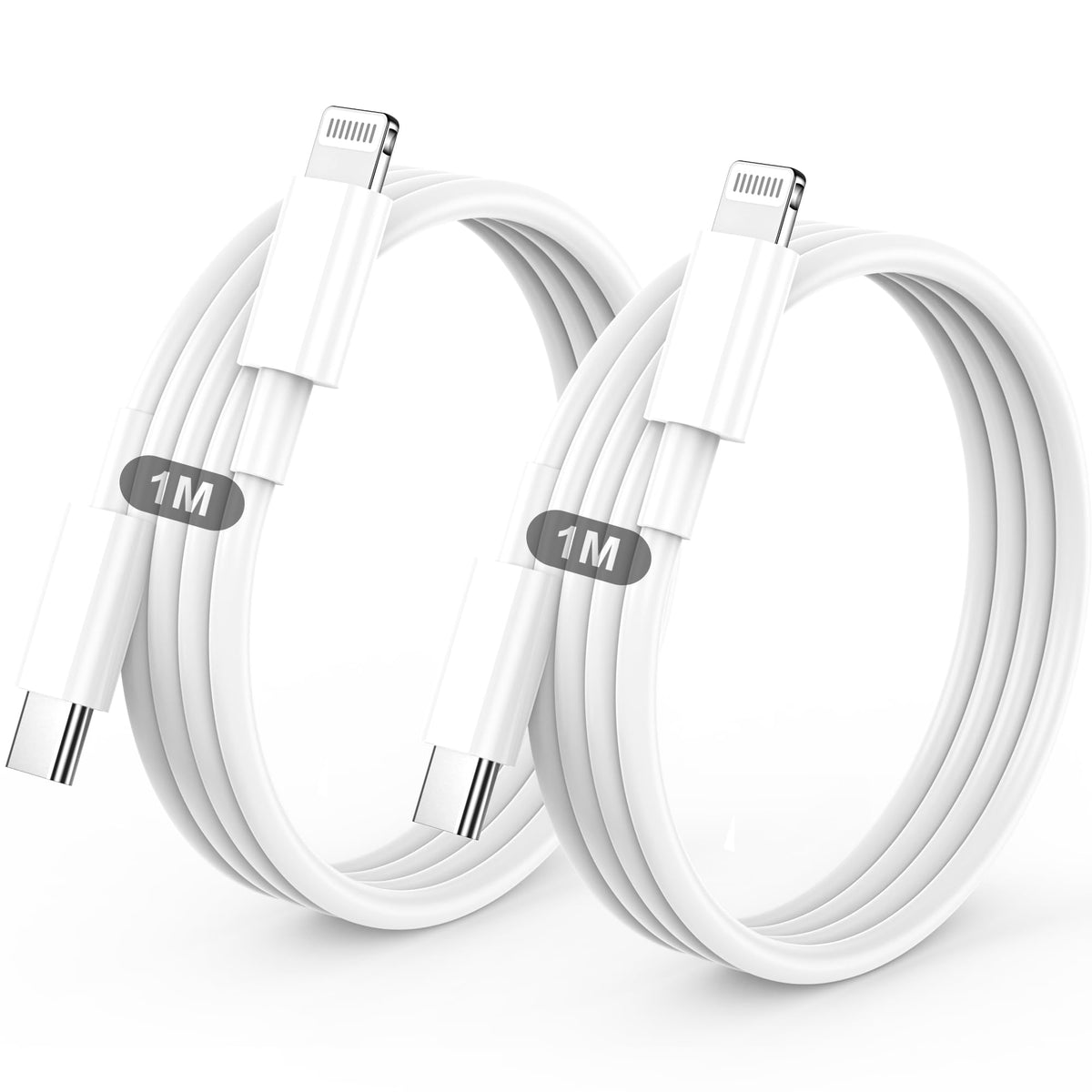 BSTOEM USB C to Lightning Cable, iPhone Charger 2Pack 1M +2M MFi Certified