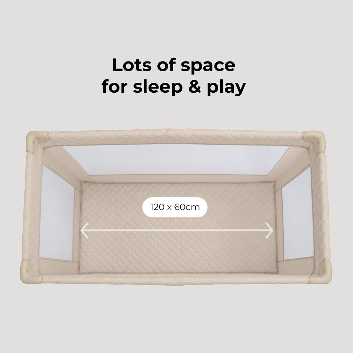 My Babiie MBTC1 Travel Cot from Birth to 15kg - Ivory