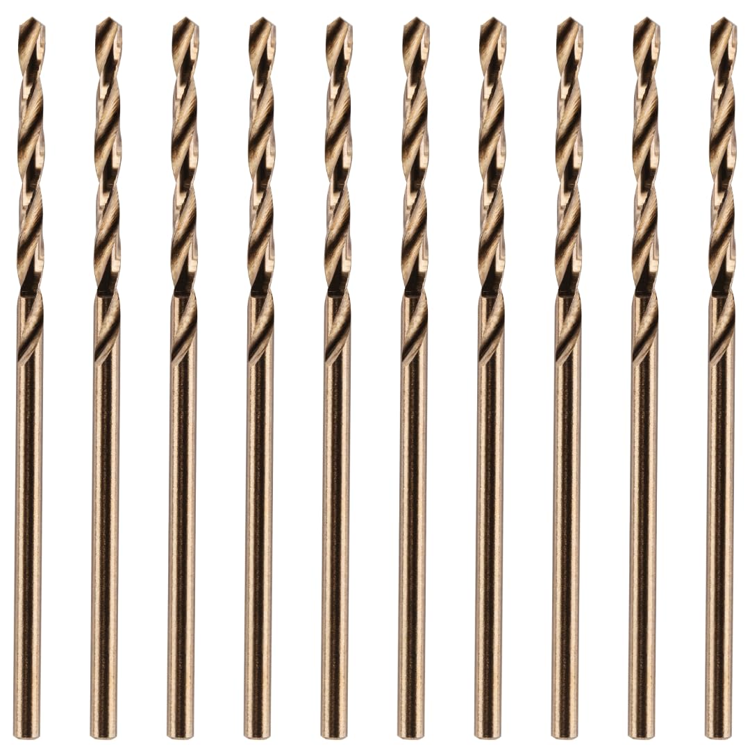 Rennie Tools - Box Of 10 x 1mm HSS Gold Cobalt Jobber Drill Bit Set