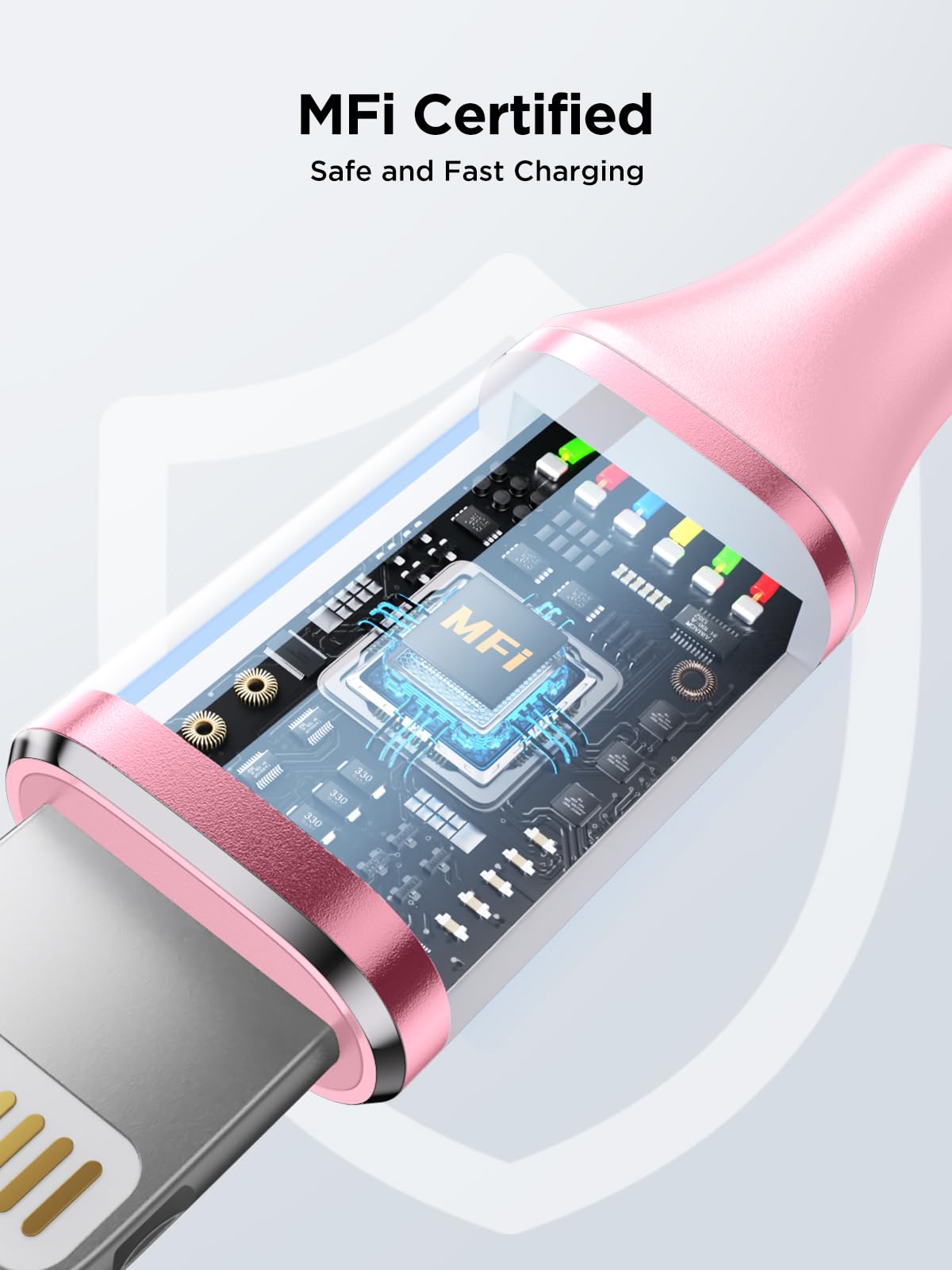 Aioneus iPhone Charger Cable 2M MFi Certified Lightning Cable Fast Charging