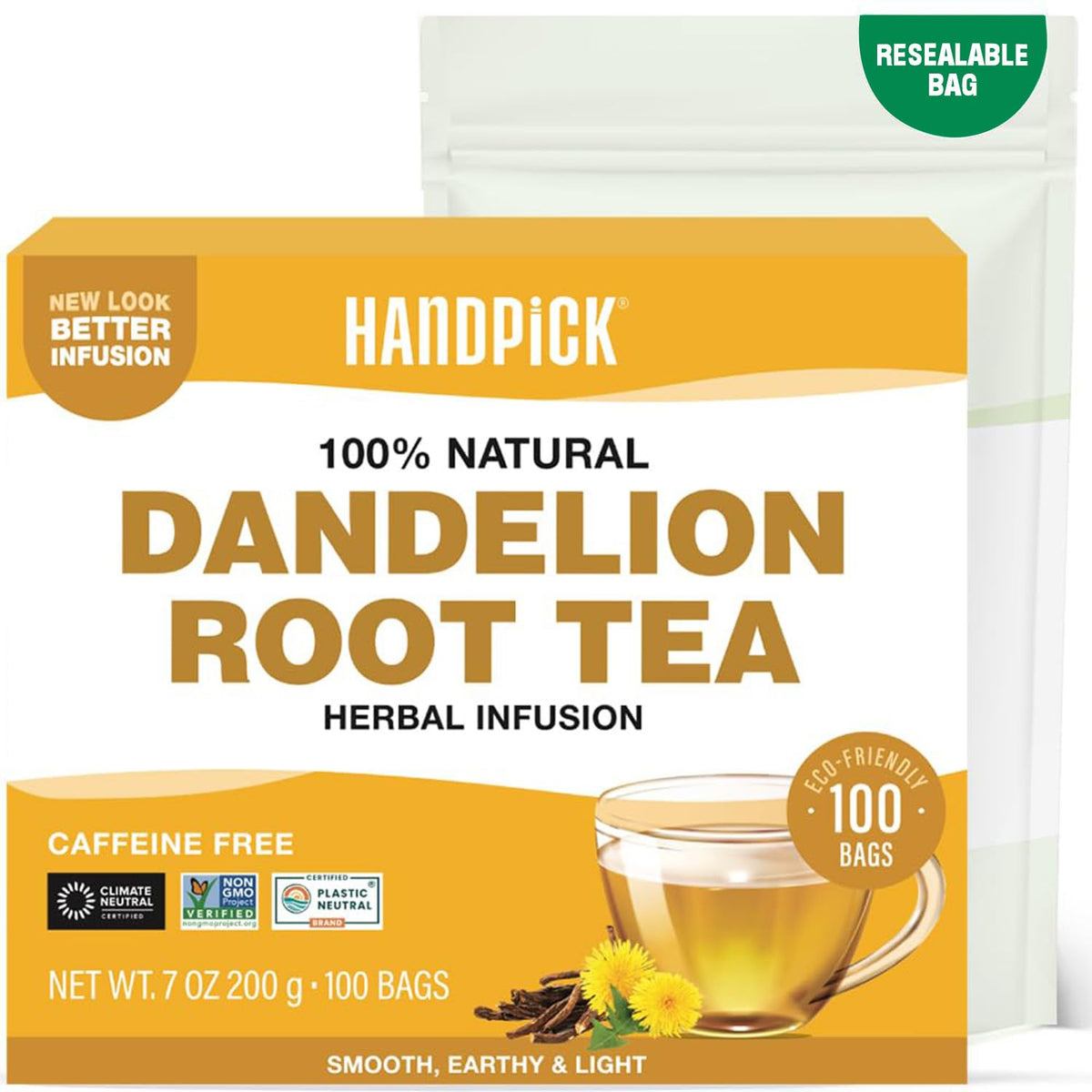 HANDPICK, Spearmint Tea Bags (100 Count), Spearmint Leaf Tea Bags