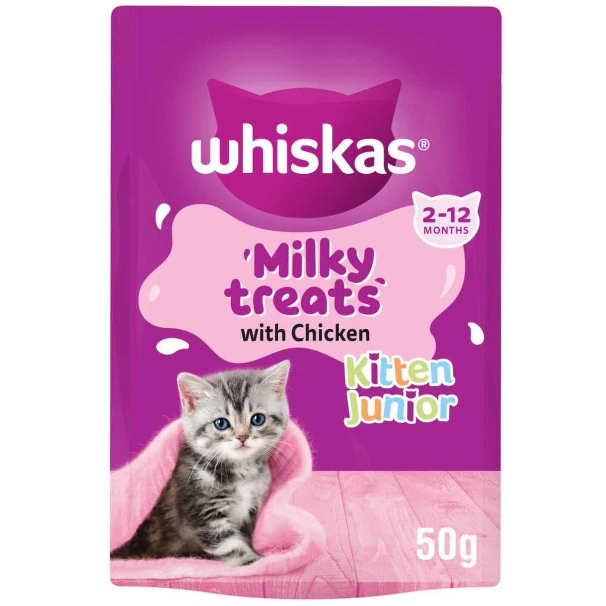 WHISKAS Crunch 100g (Pack of 6) - Tasty Topping Adult Cat Treat Biscuits