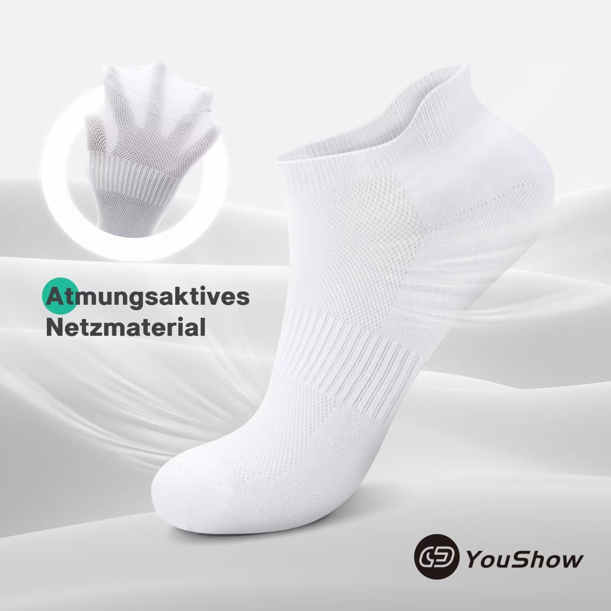 YouShow 10/20 Pairs Trainer Socks Cotton Sports Ankle Socks for Men & Women