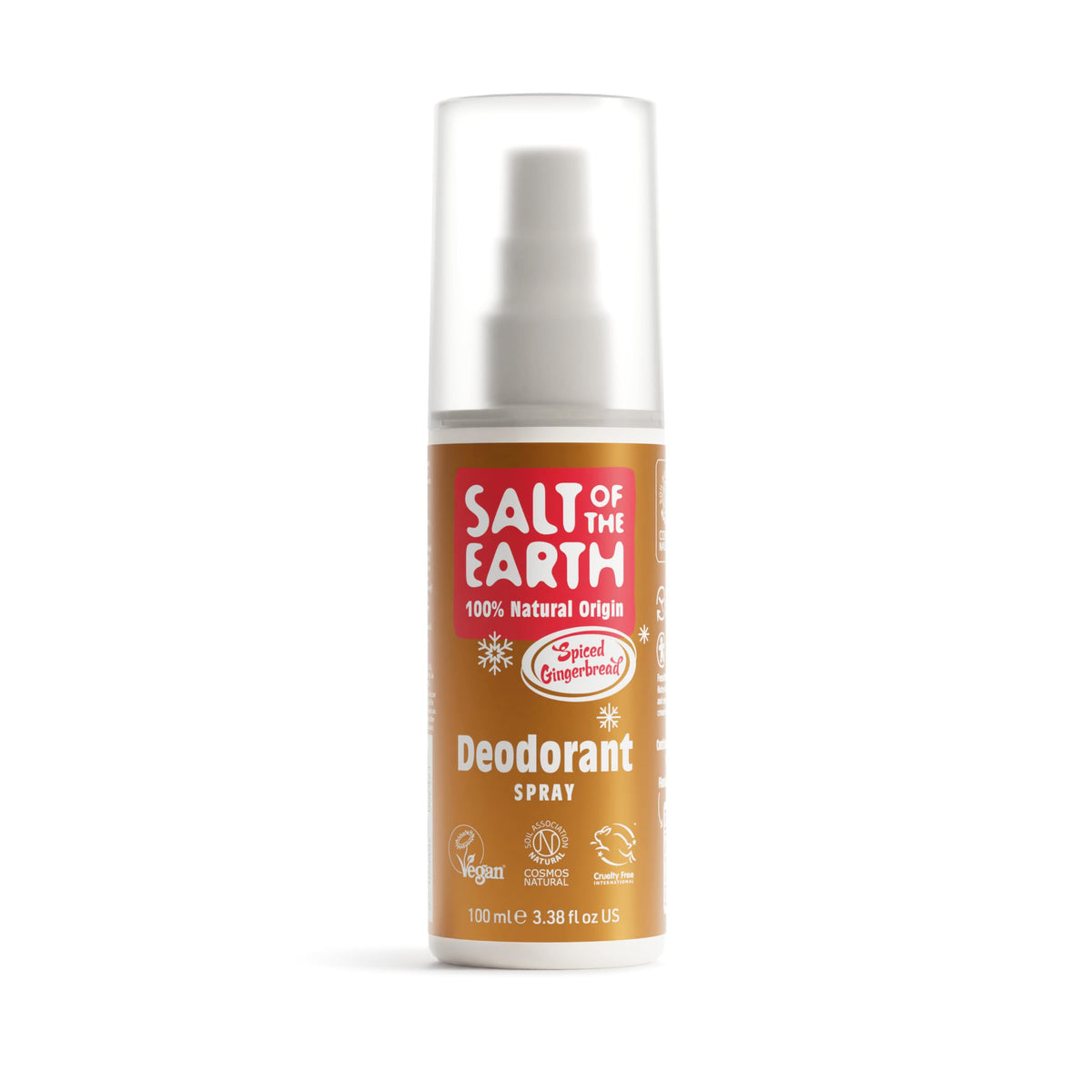 Salt of the Earth – Refillable Natural Deodorant Spray (3 Pack) – 100% Natural Origin Ingredients - Vegan, Long Lasting Protection – Suitable For Women, Men & Kids - 300ml (Unscented)