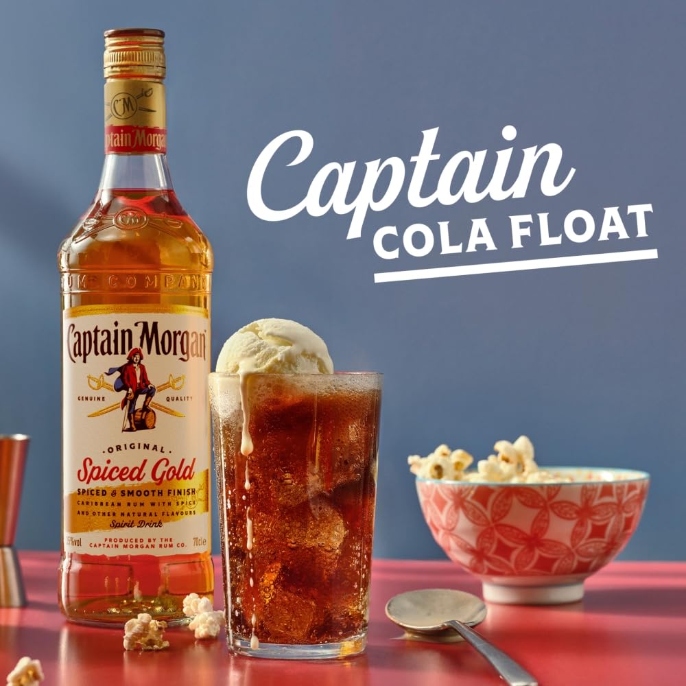 Captain Morgan Original Spiced Gold | 35% vol | 1L | Caribbean Rum Based Spirit Drink with Spice | Vanilla & Brown Sugar Flavours