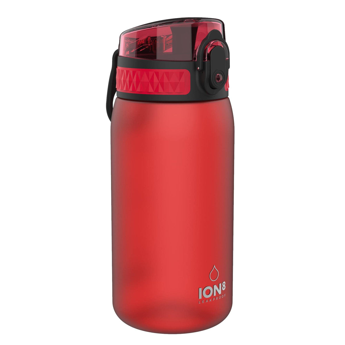ION8 Kids Water Bottle, 350 ml/12 oz, Leak Proof, Easy to Open, Secure Lock, Dishwasher Safe, Carry Handle, Hygienic Flip Cover, Easy Clean, Odour Free, Rose Pink