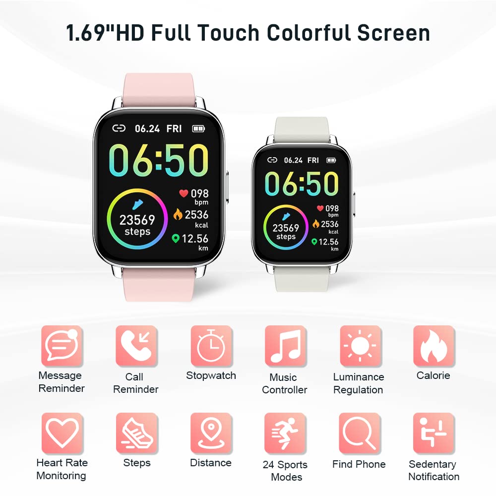 Motast Smart Watch, Fitness Tracker 1.69'' HD for Men Women, Step Counter