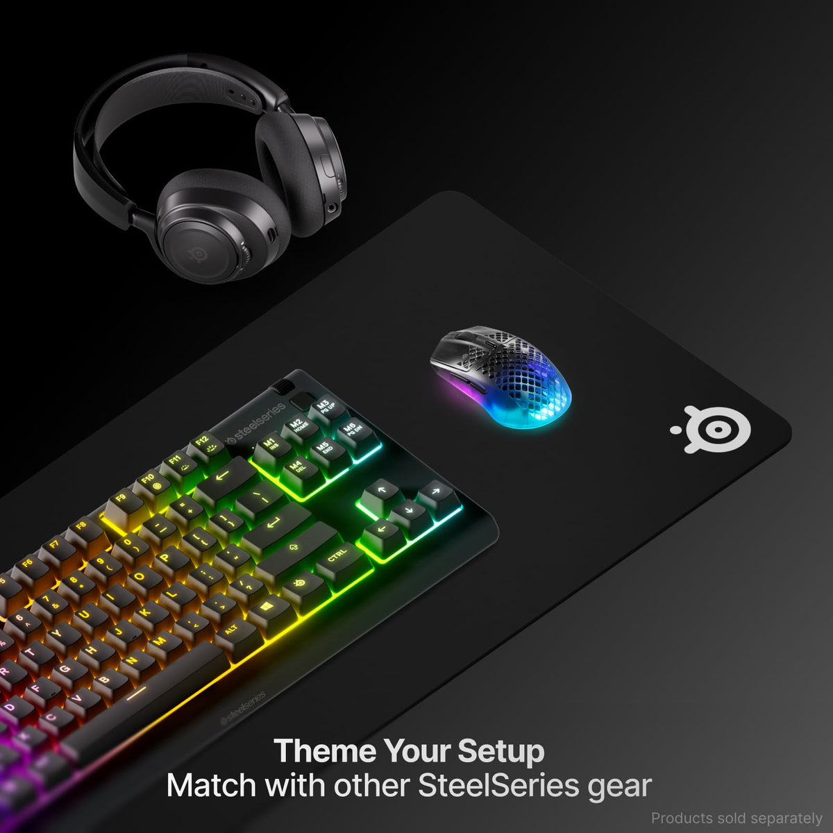SteelSeries QcK Edge Cloth Gaming Mouse Pad - Never-fray Stitched Edges - Optimized For Gaming Sensors - Size L (450 x 400 x 2mm) - Black
