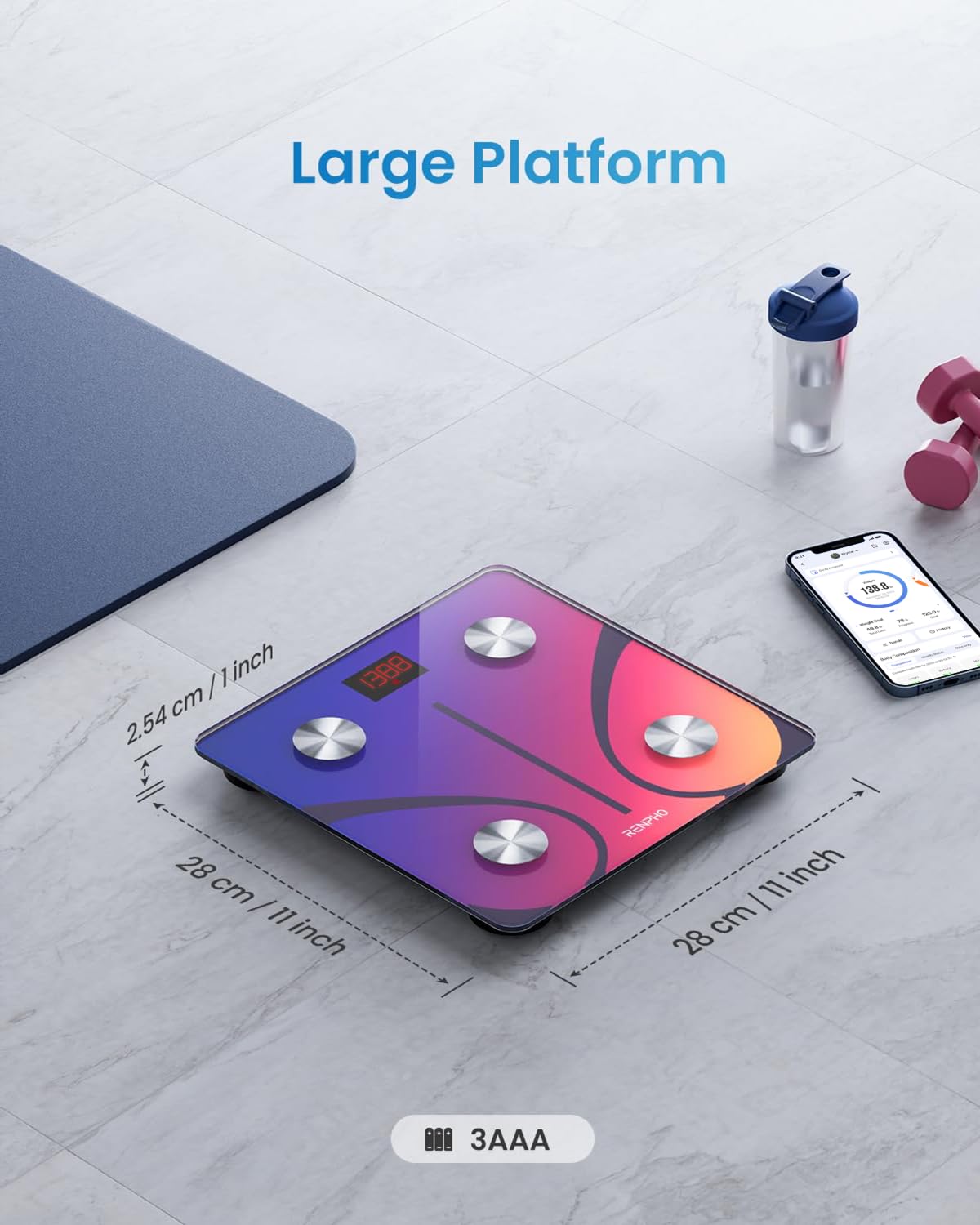 RENPHO Scales for Body Weight with App, 13 Body Metrics Tracking, Elis 1