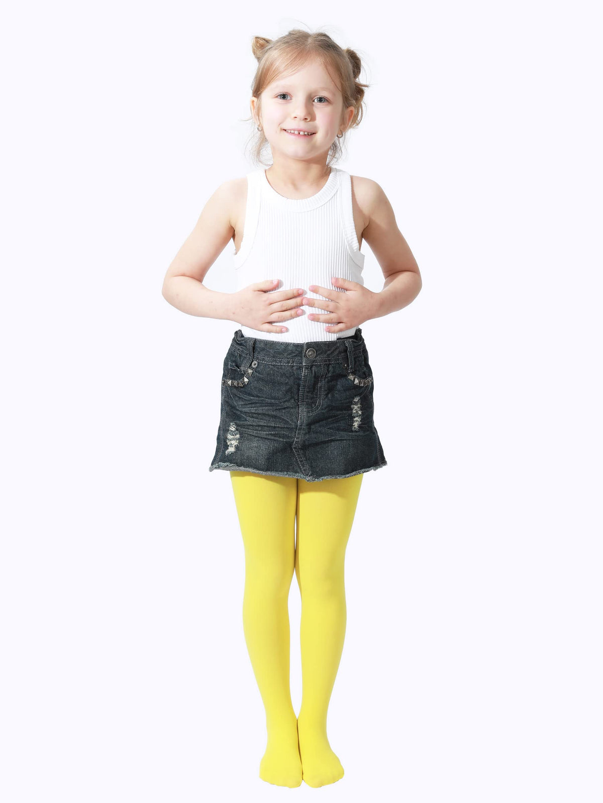 EVERSWE Girls Semi Opaque Tights, 40D Microfiber Tights