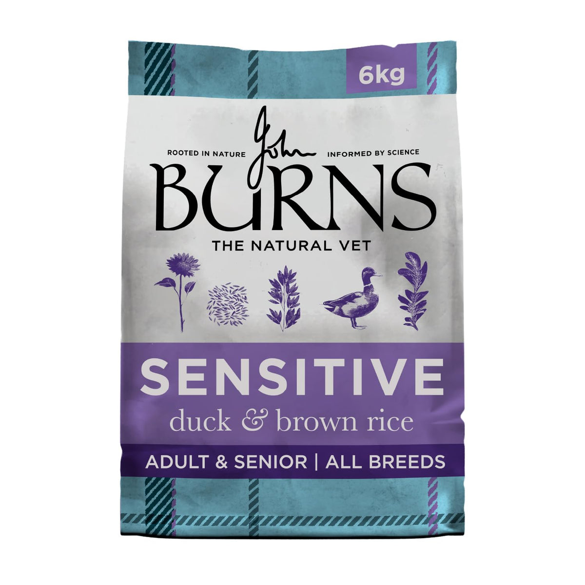 Burns Pet Nutrition Hypoallergenic Complete Dry Dog Food Adult and Senior Dog Sensitive with Pork and Potato 2 kg