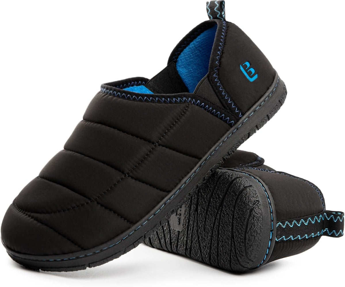 LongBay Mens Indoor Outdoor Slippers Memory Foam House Camping Shoes Gift