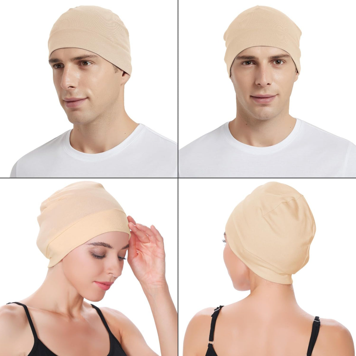 EINSKEY 100% Cotton Skull Caps for Men, Multipurpose Daily Wear Beanie Hat