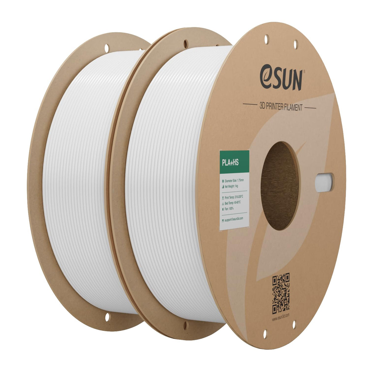 eSUN PLA+ Filament 1KG, PLA+HS High Speed 3D Printer Filament, Cold White