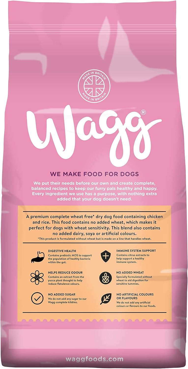 Wagg Wheat Free Complete Dry Adult Dog Food Chicken & Rice 12kg