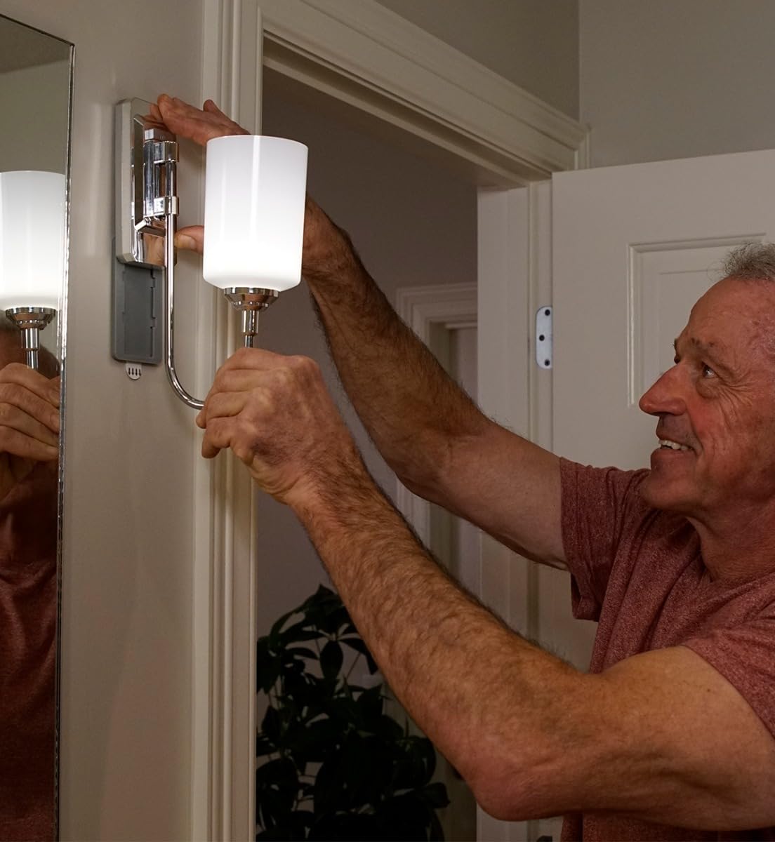 JML Smart Sconce Battery Operated Wall Light with Remote Control
