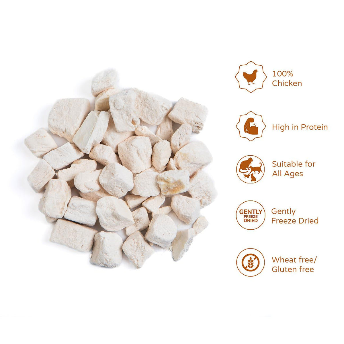 Thrive 100% Chicken Breast Freeze-Dried Cat Treats – Single Ingredient, High Protein – Grain Free – 170g MaxiTube