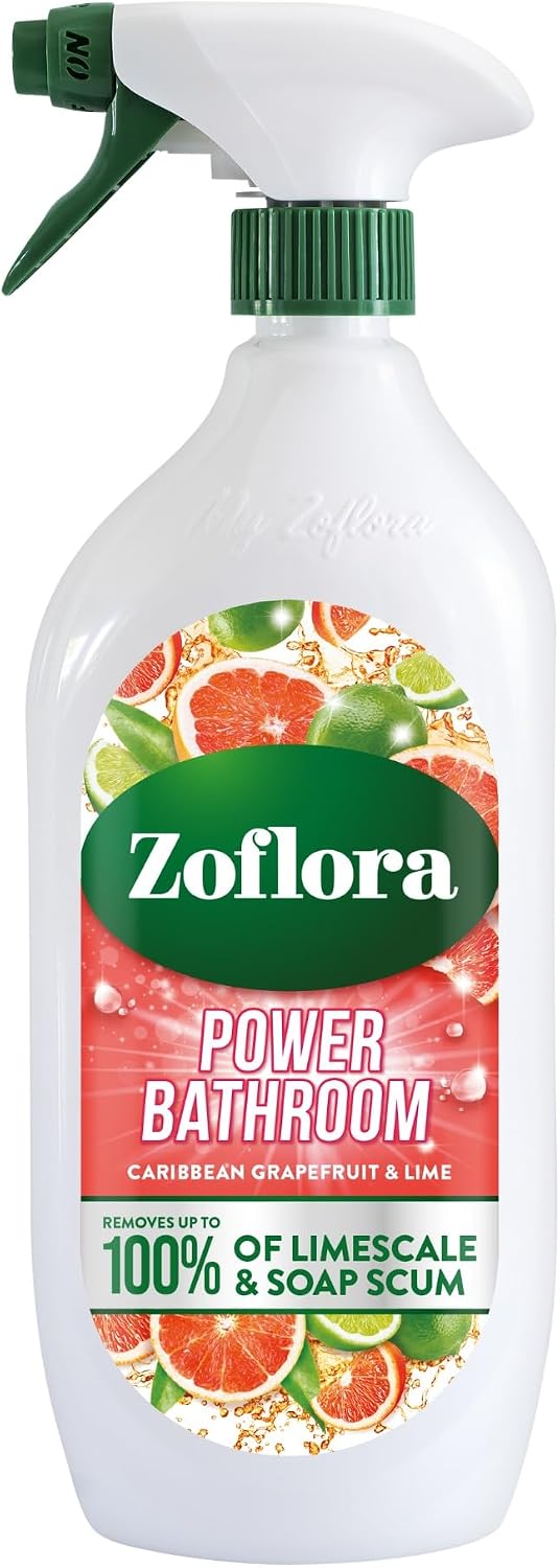 Zoflora Grapefruit & Lime Power Bathroom Cleaner Trigger Spray, 800ml