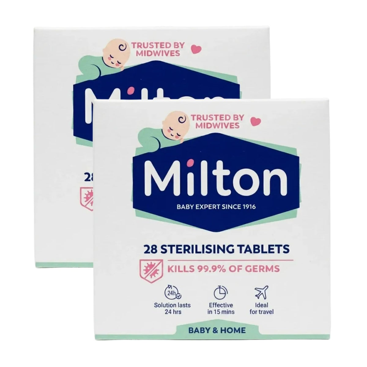 Milton Steriliser Tablets for Baby Feeding Items – 8 Pack (224 Tablets) | Cold Water Disinfection | Odour Free Sanitising Solution