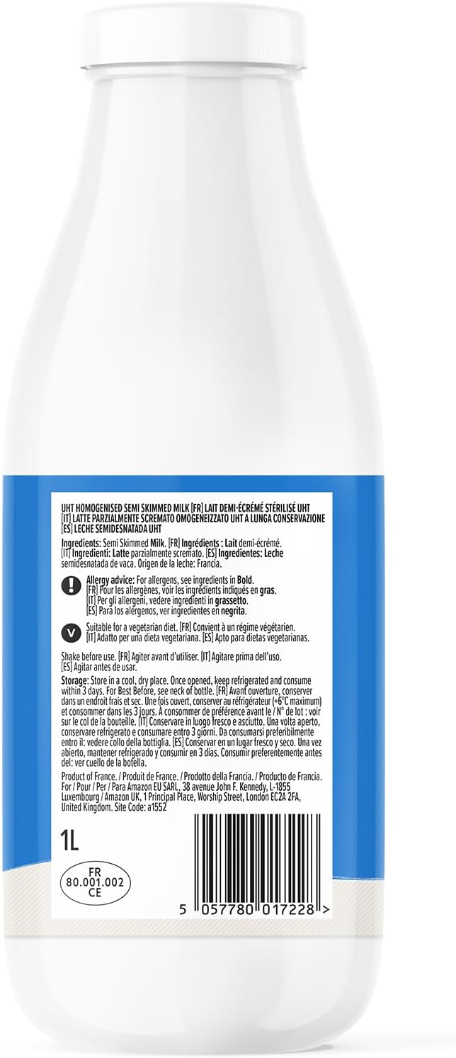 by Amazon Semi Skimmed Milk, 6x1L