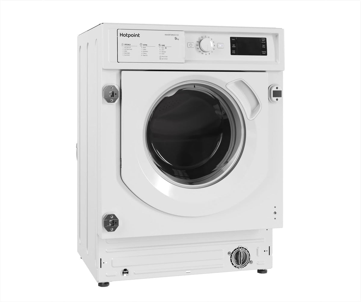 Hotpoint Anti-stain Integrated Washing Machine - White - 9kg - 1400rpm - B Rated - BI WMHG 91485 UK