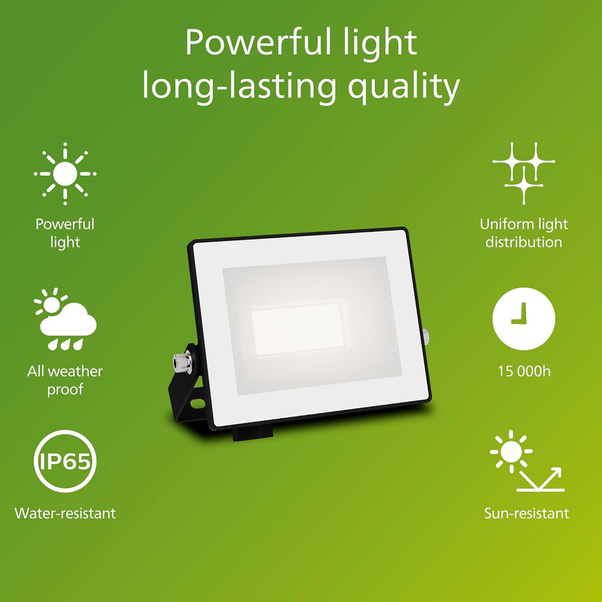 Philips Lois Outdoor Floodlight, White, 10 W