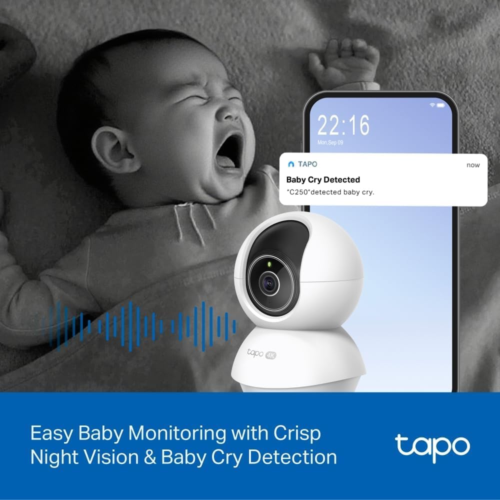 Tapo C200 Full HD Pan/Tilt Indoor Security Camera Pet Camera House Security