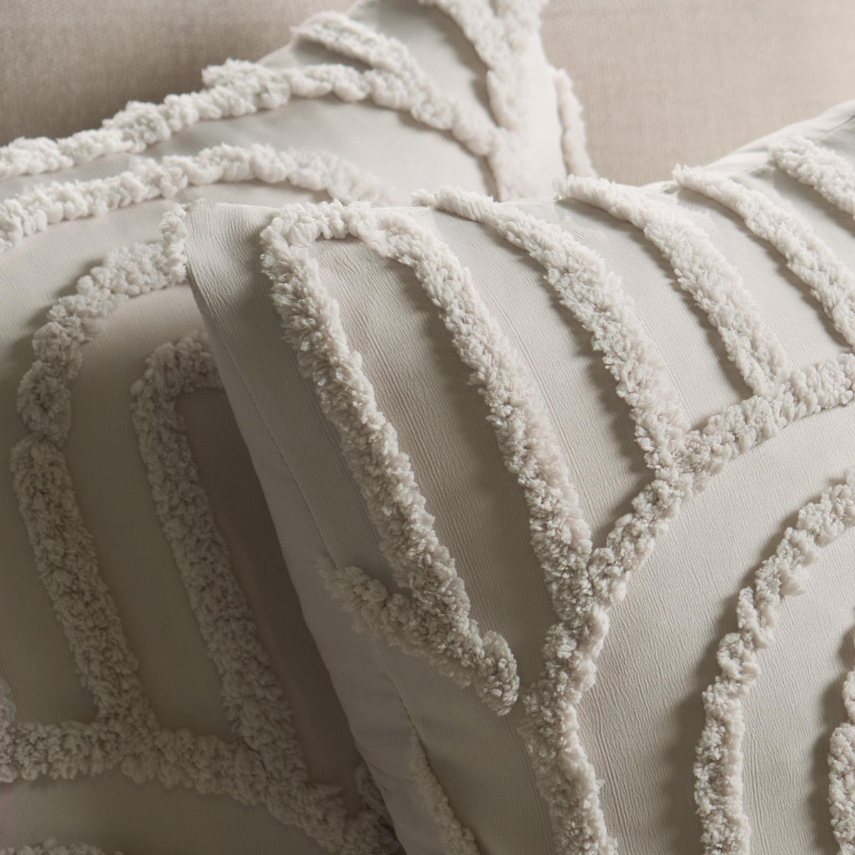 OHS Tufted Cushion Covers 2 Pack Arches Decorative Square Pillowcases
