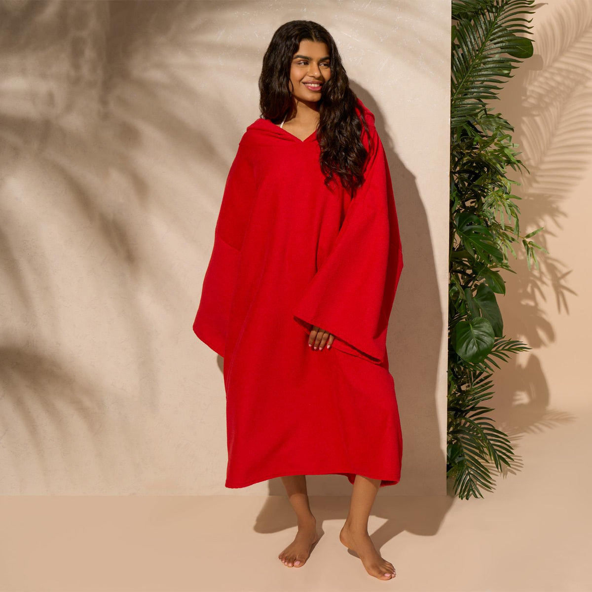OHS Hooded Towel Poncho Adult Absorbent Dry Beach Swim Bath Changing Robe