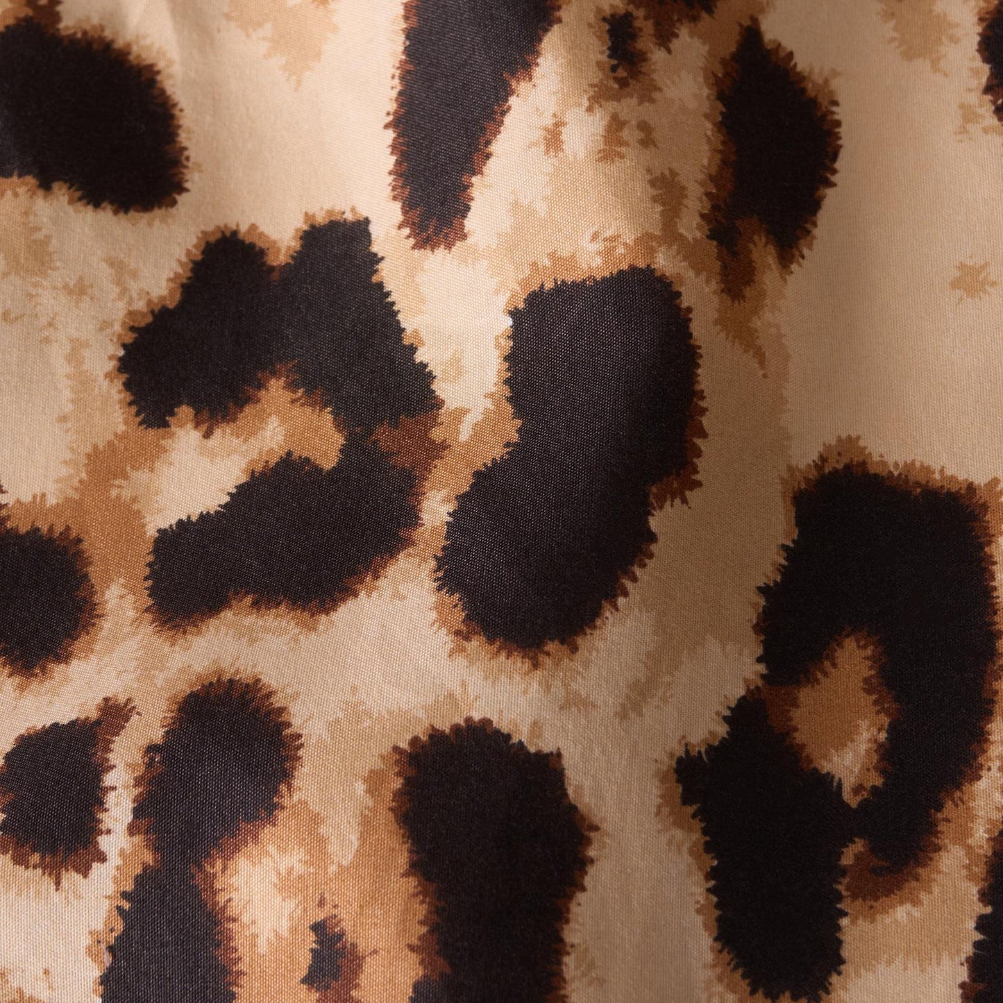 OHS Microfibre Deep Fitted Sheet Leopard Print 25cm Hotel Quality Easy Care