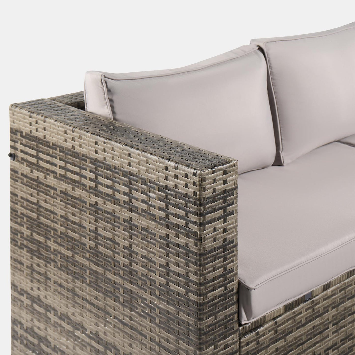 OHS Tuscany Garden Sofa Set 5 Seater Rattan Couch Table Patio L Shape Settee