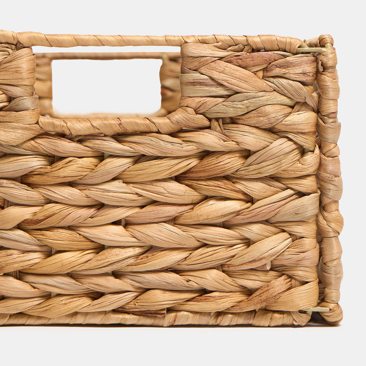Natural Storage Cube Folding Rope Organiser Woven Wicker Hamper Strong Eco Box