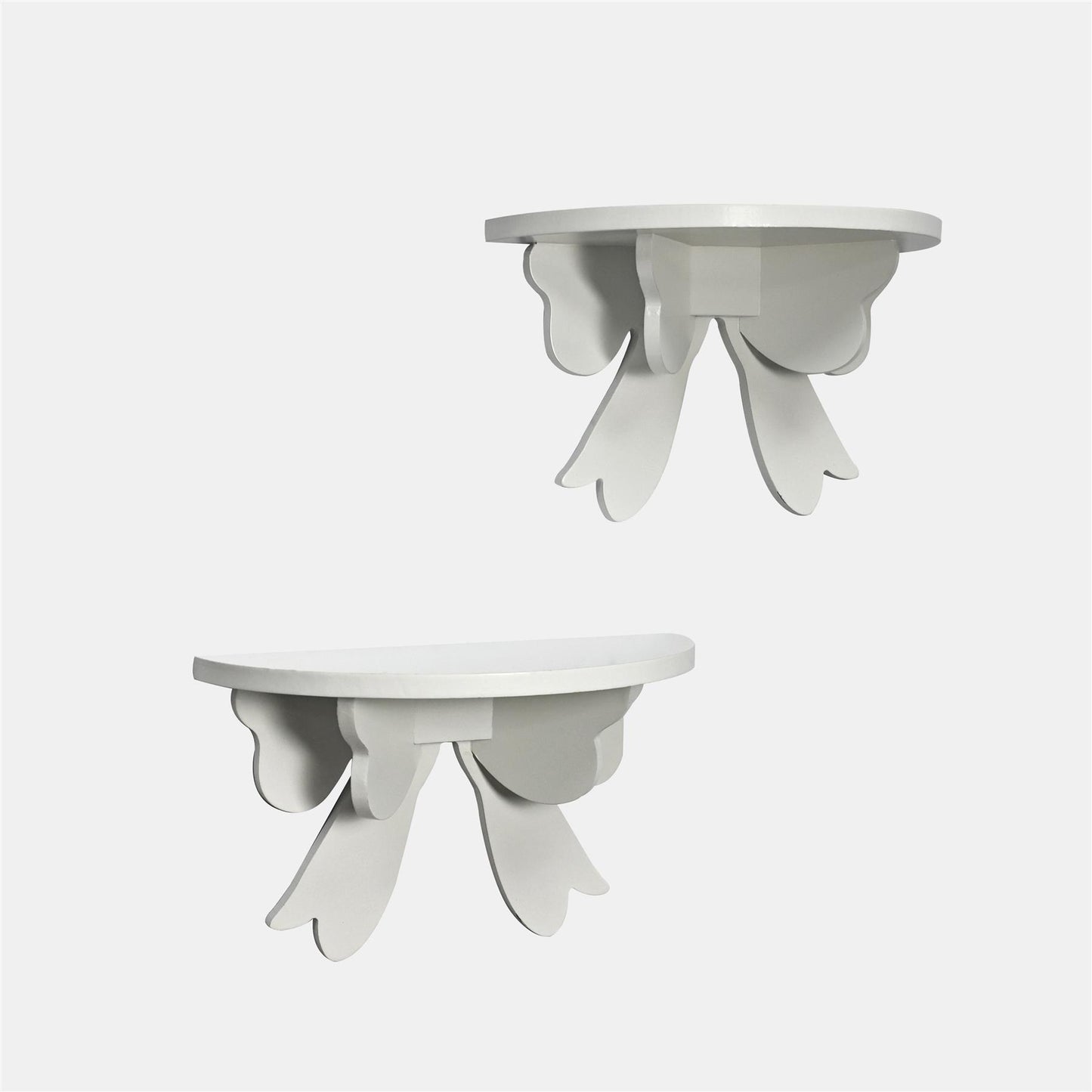 OHS Bow Shelf 2 Pack Novelty Shelving Units Wall Mounted Storage Home Decor
