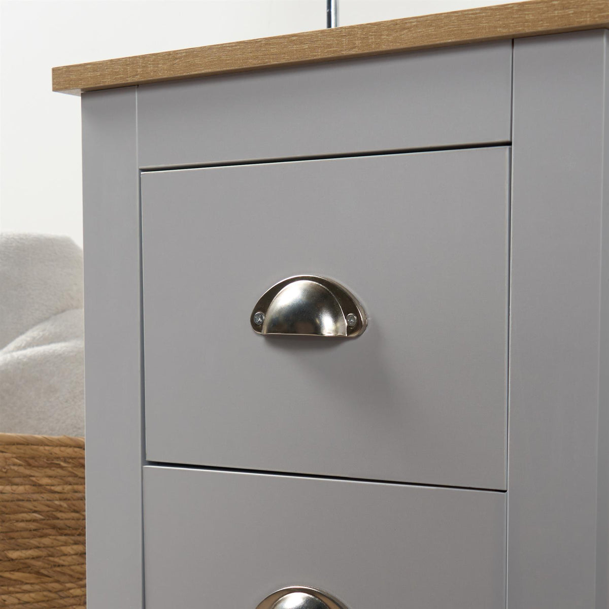 OHS Chicago Bedside Table 2/3 Drawer Hallway Cabinet Nightstand Unit Home Decor
