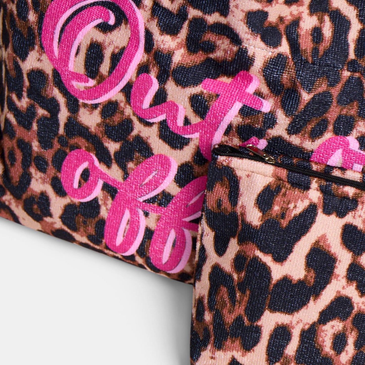 OHS Fun Print Beach Bag with Pouch Towelling Shoulder Tote Bag Holiday Travel