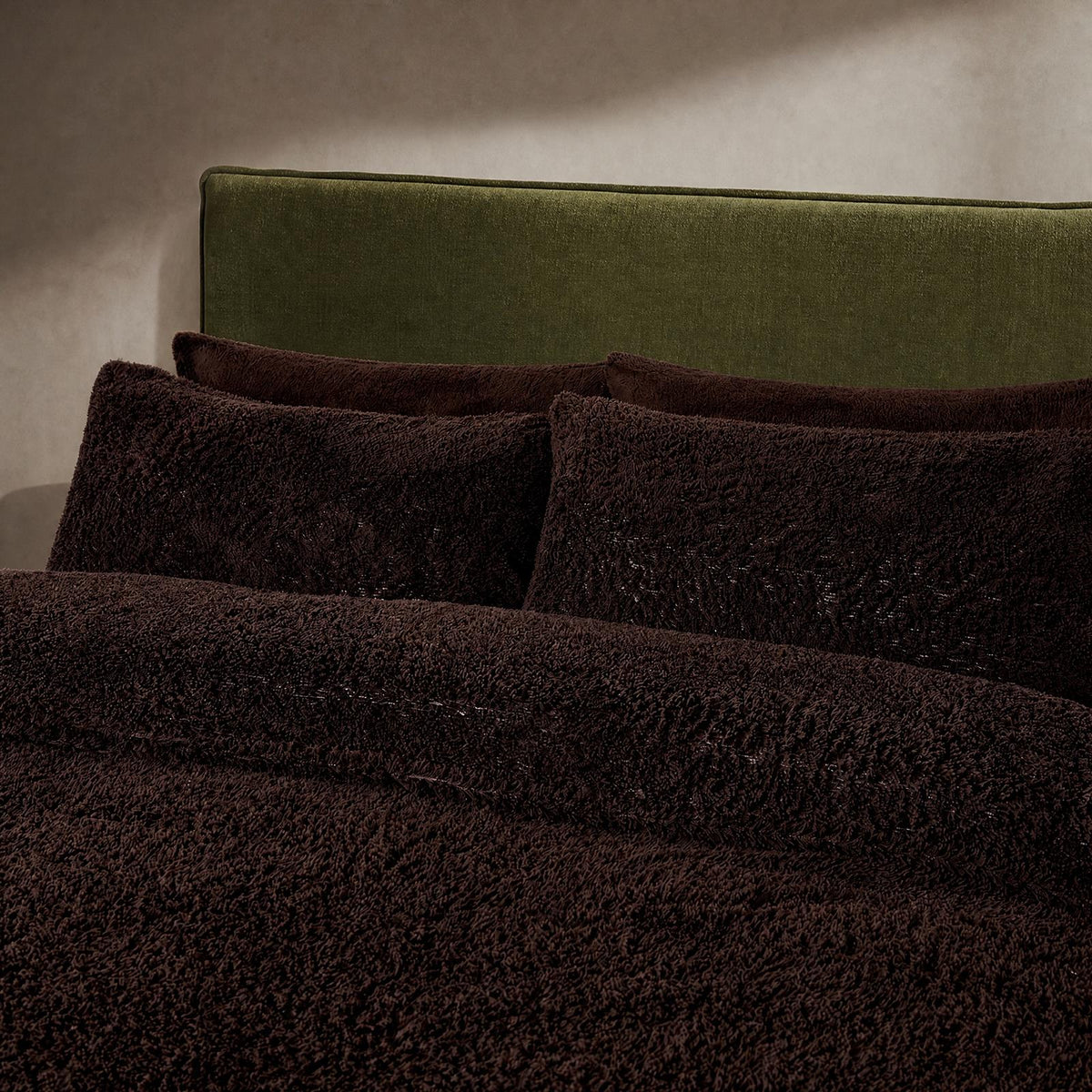 OHS Teddy Fleece Duvet Cover with Pillow Case Thermal Warm Bedding Set