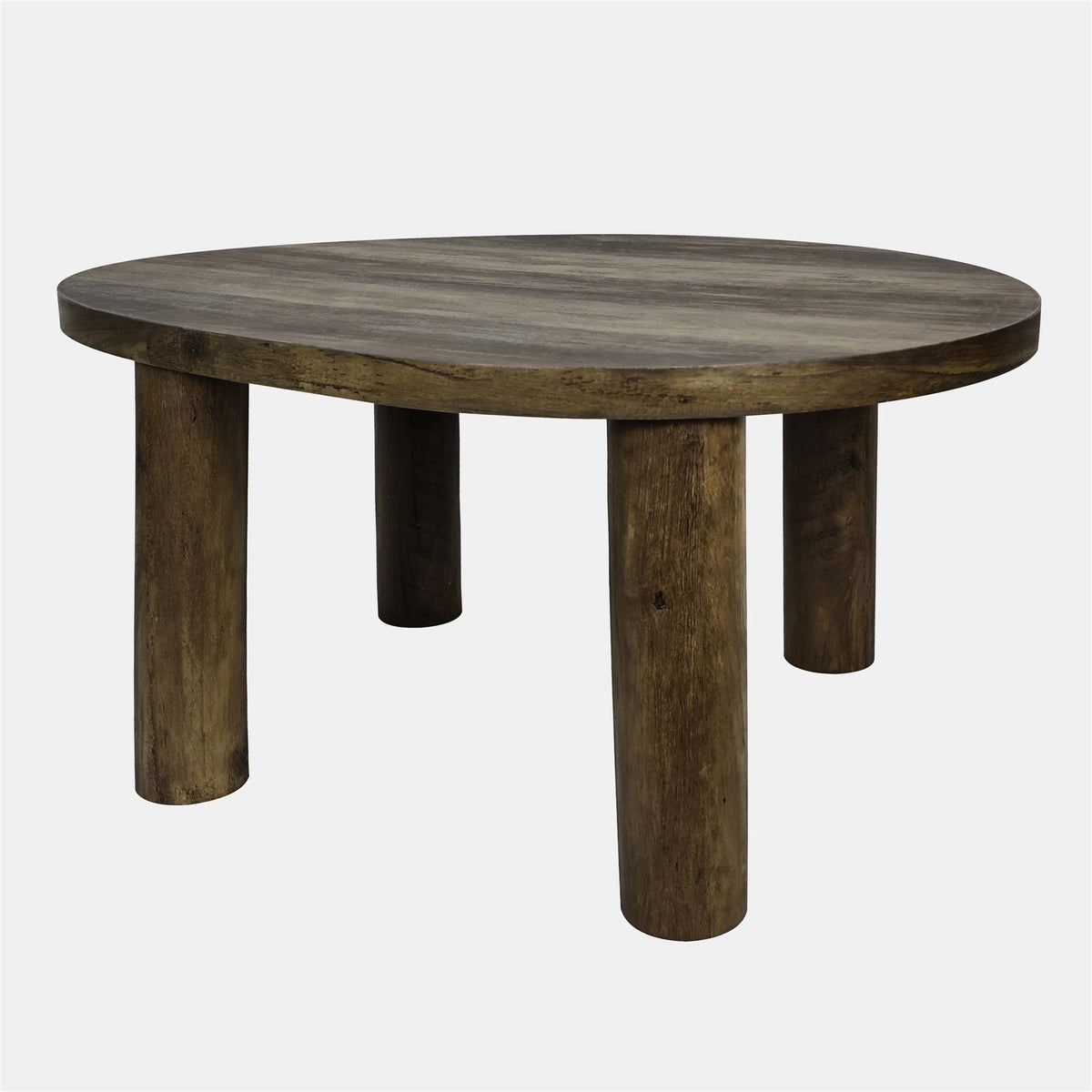 OHS 4 Legged Coffee Table Travertine Wood Effect Living Room Home Decor Modern