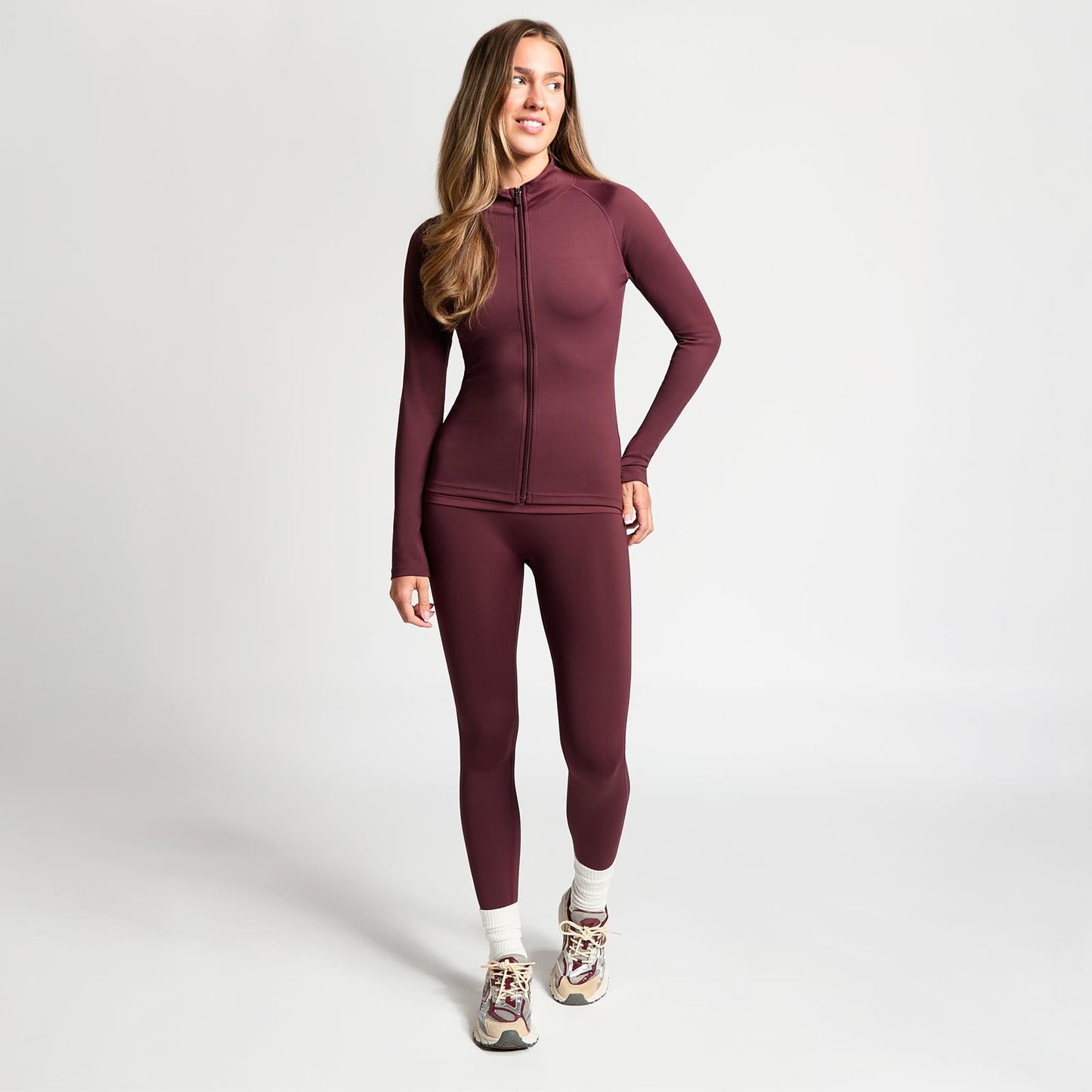 OHS Zip Up Top Long Sleeve Quick Dry Activewear JacketGym Workout Fitness Sports