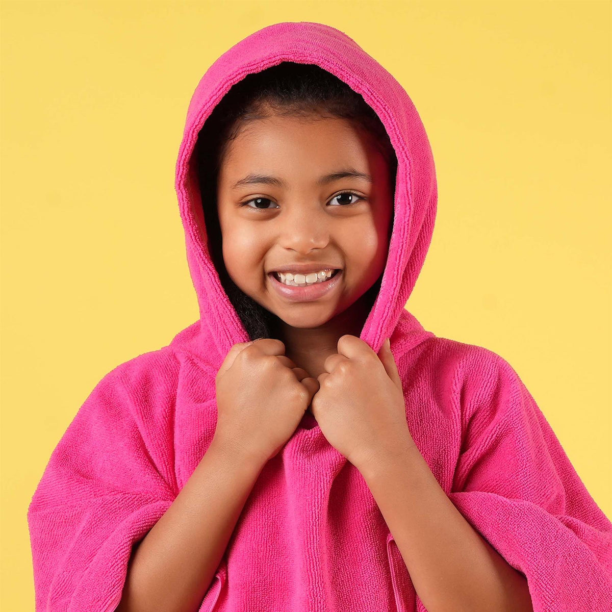 Brentfords Poncho Towel Childrens Absorbent Hood Quick Drying Beach Travel Robe